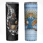 New Zealand Argentina Rugby Skinny Tumbler 2025 Los Pumas All Black Together - Aussie Hoodie