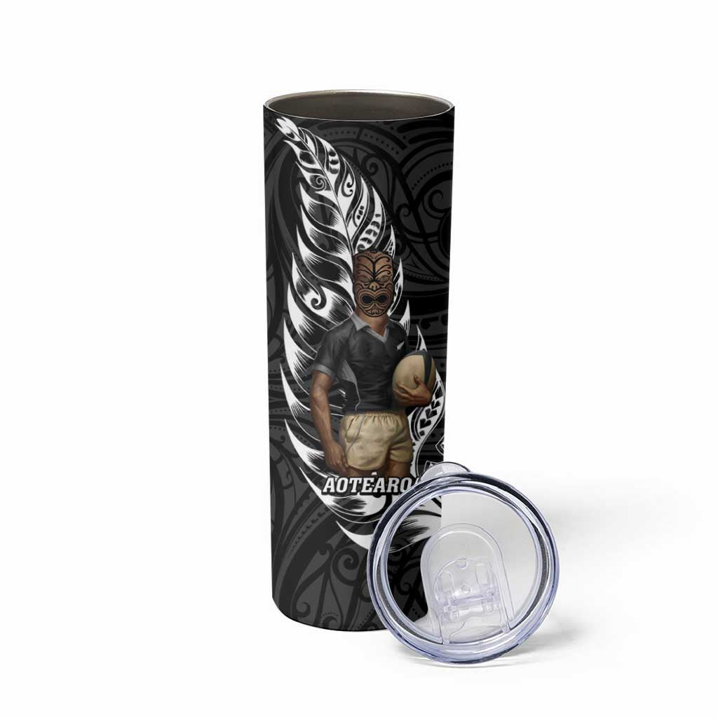 New Zealand Argentina Rugby Skinny Tumbler 2025 Los Pumas All Black Together - Aussie Hoodie