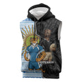 New Zealand Argentina Rugby Custom Sleeveless Hoodie 2025 Los Pumas All Black Together - Aussie Hoodie
