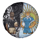 New Zealand Argentina Rugby Spare Tire Cover 2025 Los Pumas All Black Together - Aussie Hoodie