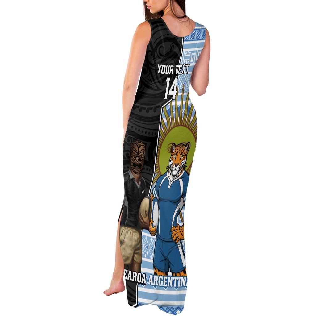 New Zealand Argentina Rugby Custom Tank Maxi Dress 2025 Los Pumas All Black Together - Aussie Hoodie