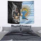 New Zealand Argentina Rugby Tapestry 2025 Los Pumas All Black Together - Aussie Hoodie