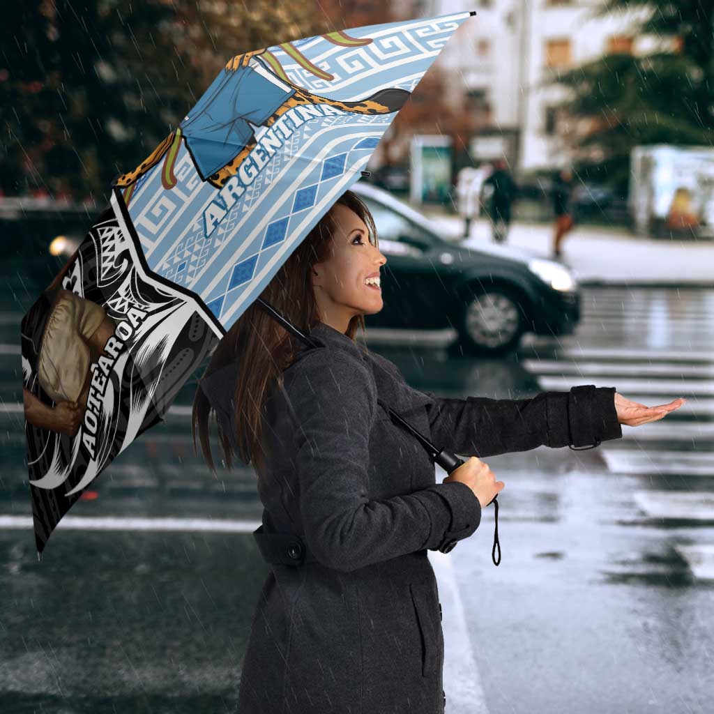 New Zealand Argentina Rugby Umbrella 2025 Los Pumas All Black Together - Aussie Hoodie