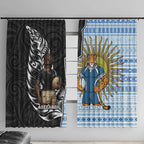 New Zealand Argentina Rugby Window Curtain 2025 Los Pumas All Black Together - Aussie Hoodie