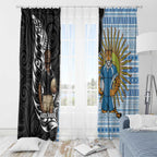 New Zealand Argentina Rugby Window Curtain 2025 Los Pumas All Black Together - Aussie Hoodie