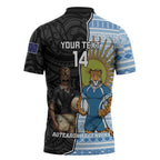 New Zealand Argentina Rugby Custom Zipper Polo Shirt 2025 Los Pumas All Black Together - Aussie Hoodie