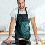 New Zealand Skull Darts Apron Aotearoa Maori Chest Tattoo Stylized Teal - Aussie Hoodie
