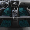 New Zealand Skull Darts Car Mats Aotearoa Maori Chest Tattoo Stylized Teal - Aussie Hoodie