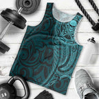 New Zealand Skull Darts Men Tank Top Aotearoa Maori Chest Tattoo Stylized Teal - Aussie Hoodie