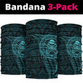 New Zealand Skull Darts Neck Gaiter Aotearoa Maori Chest Tattoo Stylized Teal - Aussie Hoodie
