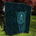 New Zealand Skull Darts Quilt Aotearoa Maori Chest Tattoo Stylized Teal - Aussie Hoodie