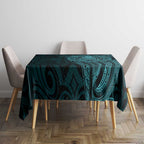 New Zealand Skull Darts Tablecloth Aotearoa Maori Chest Tattoo Stylized Teal - Aussie Hoodie
