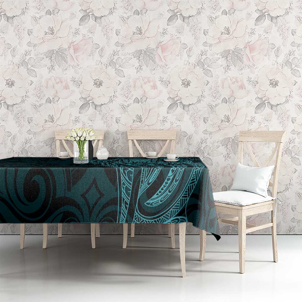 New Zealand Skull Darts Tablecloth Aotearoa Maori Chest Tattoo Stylized Teal - Aussie Hoodie