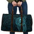 New Zealand Skull Darts Travel Bag Aotearoa Maori Chest Tattoo Stylized Teal - Aussie Hoodie
