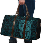 New Zealand Skull Darts Travel Bag Aotearoa Maori Chest Tattoo Stylized Teal - Aussie Hoodie