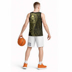 New Zealand Skull Darts Basketball Jersey Aotearoa Maori Chest Tattoo Stylized Gold - Aussie Hoodie