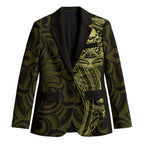 New Zealand Skull Darts Blazer Aotearoa Maori Chest Tattoo Stylized Gold - Aussie Hoodie