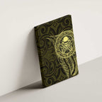 New Zealand Skull Darts Canvas Wall Art Aotearoa Maori Chest Tattoo Stylized Gold - Aussie Hoodie