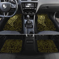 New Zealand Skull Darts Car Mats Aotearoa Maori Chest Tattoo Stylized Gold - Aussie Hoodie