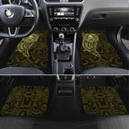 New Zealand Skull Darts Car Mats Aotearoa Maori Chest Tattoo Stylized Gold - Aussie Hoodie