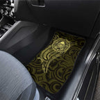 New Zealand Skull Darts Car Mats Aotearoa Maori Chest Tattoo Stylized Gold - Aussie Hoodie