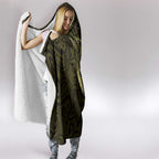 New Zealand Skull Darts Hooded Blanket Aotearoa Maori Chest Tattoo Stylized Gold - Aussie Hoodie