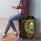 New Zealand Skull Darts Luggage Cover Aotearoa Maori Chest Tattoo Stylized Gold - Aussie Hoodie