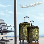 New Zealand Skull Darts Luggage Cover Aotearoa Maori Chest Tattoo Stylized Gold - Aussie Hoodie