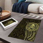 New Zealand Skull Darts Puzzle Aotearoa Maori Chest Tattoo Stylized Gold - Aussie Hoodie