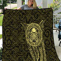 New Zealand Skull Darts Quilt Aotearoa Maori Chest Tattoo Stylized Gold - Aussie Hoodie