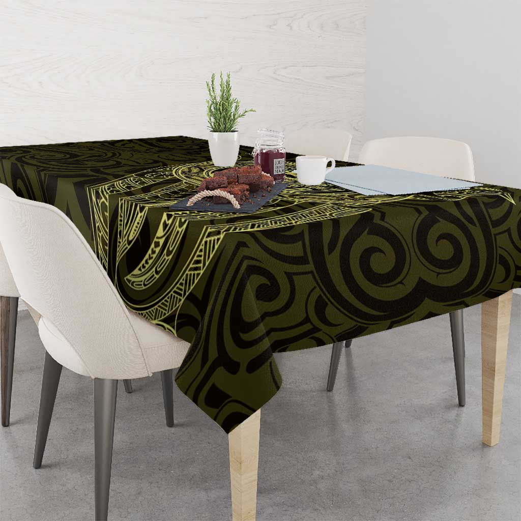 New Zealand Skull Darts Tablecloth Aotearoa Maori Chest Tattoo Stylized Gold - Aussie Hoodie