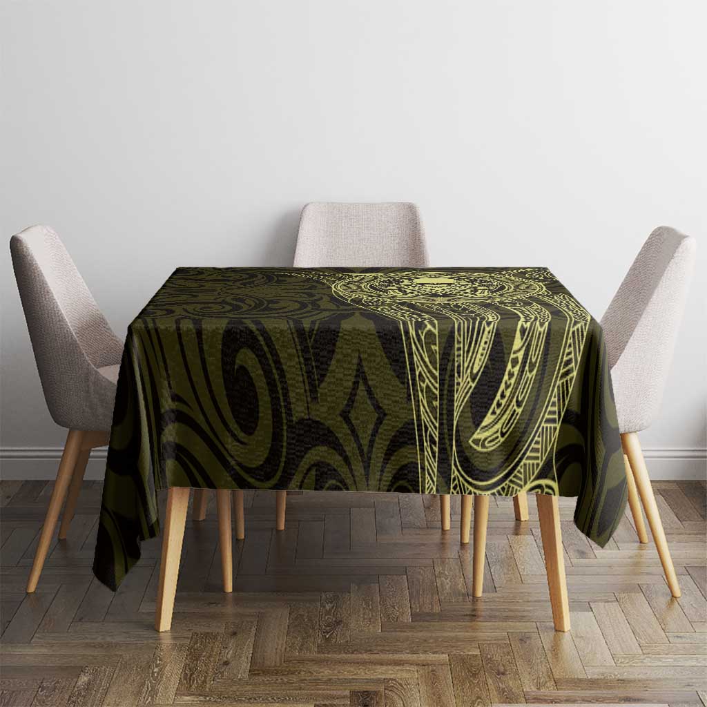 New Zealand Skull Darts Tablecloth Aotearoa Maori Chest Tattoo Stylized Gold - Aussie Hoodie