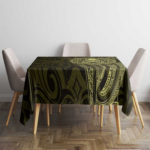 New Zealand Skull Darts Tablecloth Aotearoa Maori Chest Tattoo Stylized Gold - Aussie Hoodie
