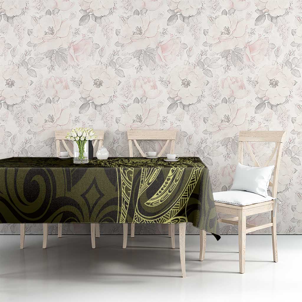 New Zealand Skull Darts Tablecloth Aotearoa Maori Chest Tattoo Stylized Gold - Aussie Hoodie