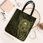 New Zealand Skull Darts Tote Bag Aotearoa Maori Chest Tattoo Stylized Gold - Aussie Hoodie