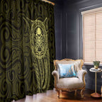 New Zealand Skull Darts Window Curtain Aotearoa Maori Chest Tattoo Stylized Gold - Aussie Hoodie