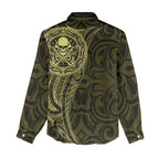 New Zealand Skull Darts Women Casual Shirt Aotearoa Maori Chest Tattoo Stylized Gold - Aussie Hoodie