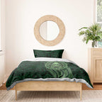 New Zealand Skull Darts Bedding Set Aotearoa Maori Chest Tattoo Stylized Green - Aussie Hoodie
