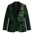 New Zealand Skull Darts Blazer Aotearoa Maori Chest Tattoo Stylized Green - Aussie Hoodie