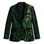 New Zealand Skull Darts Blazer Aotearoa Maori Chest Tattoo Stylized Green - Aussie Hoodie