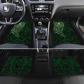 New Zealand Skull Darts Car Mats Aotearoa Maori Chest Tattoo Stylized Green - Aussie Hoodie