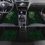 New Zealand Skull Darts Car Mats Aotearoa Maori Chest Tattoo Stylized Green - Aussie Hoodie