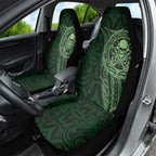 New Zealand Skull Darts Car Seat Cover Aotearoa Maori Chest Tattoo Stylized Green - Aussie Hoodie