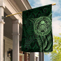 New Zealand Skull Darts Garden Flag Aotearoa Maori Chest Tattoo Stylized Green - Aussie Hoodie