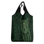 New Zealand Skull Darts Grocery Bag Aotearoa Maori Chest Tattoo Stylized Green - Aussie Hoodie