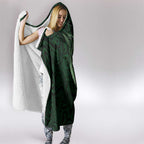 New Zealand Skull Darts Hooded Blanket Aotearoa Maori Chest Tattoo Stylized Green - Aussie Hoodie