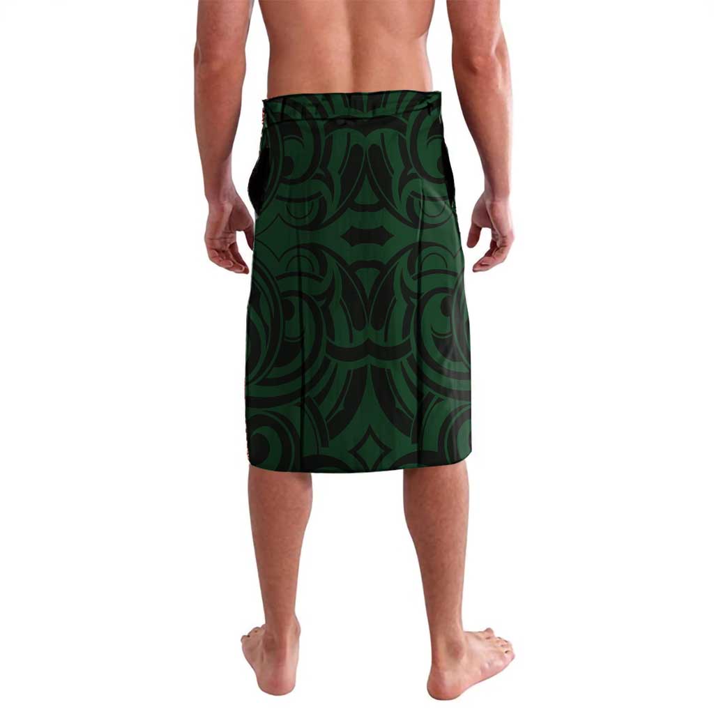 New Zealand Skull Darts Lavalava Aotearoa Maori Chest Tattoo Stylized Green - Aussie Hoodie