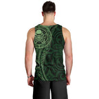 New Zealand Skull Darts Men Tank Top Aotearoa Maori Chest Tattoo Stylized Green - Aussie Hoodie