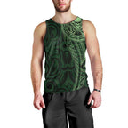 New Zealand Skull Darts Men Tank Top Aotearoa Maori Chest Tattoo Stylized Green - Aussie Hoodie