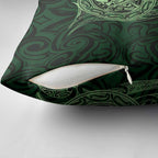 New Zealand Skull Darts Pillow Cover Aotearoa Maori Chest Tattoo Stylized Green - Aussie Hoodie